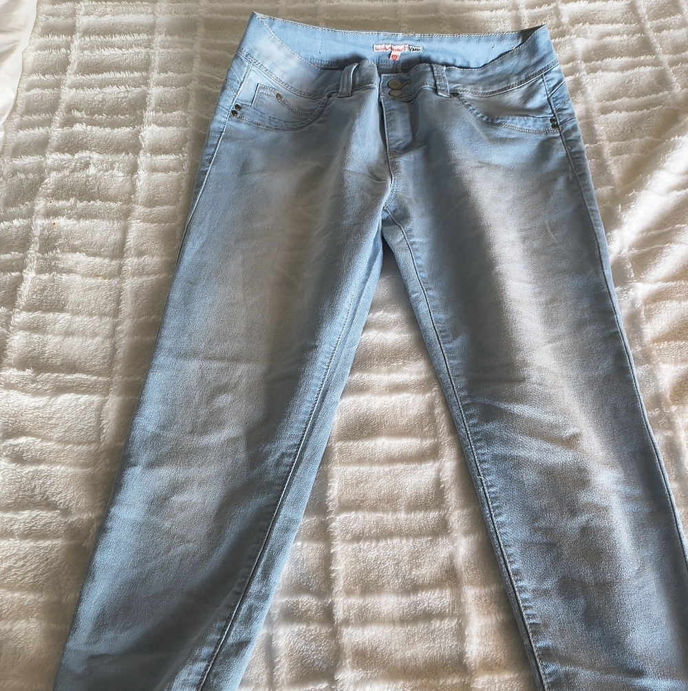 Sky Blue Skinny Jeans for Women